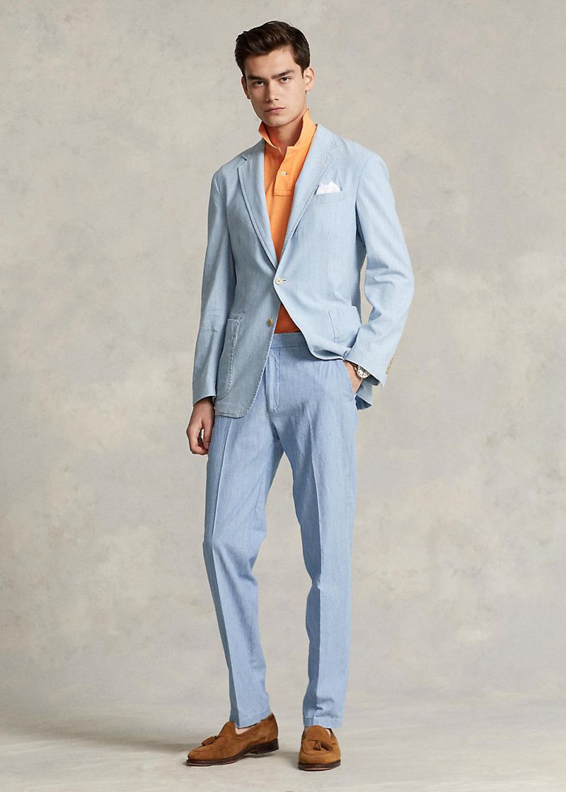 ポロ ラルフ ローレン パンツ メンズ 青 Chambray Suit PLJMI5271